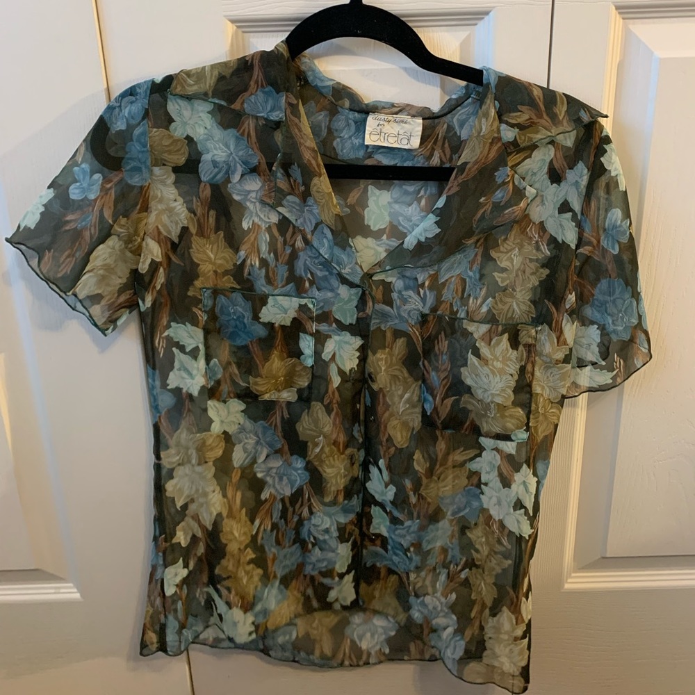 Vintage 80s Dusty Simi sheer top